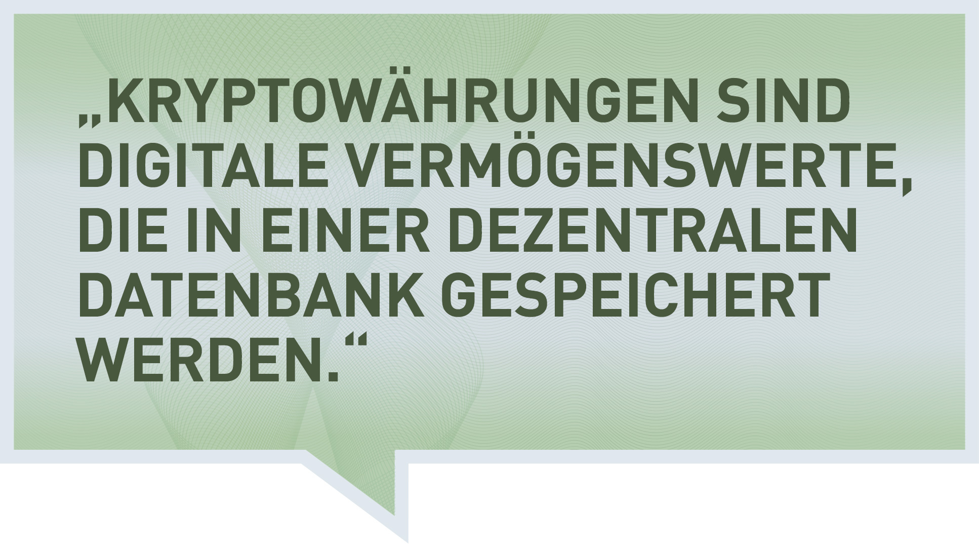 Kryptowährungen sind digitale Vermögenswerte, die in einer dezentralen Datenbank gespeichert werden.
